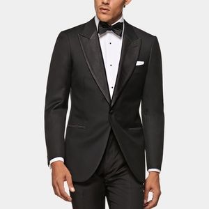 SuitSupply Black Lazio Tuxedo Jacket US 44